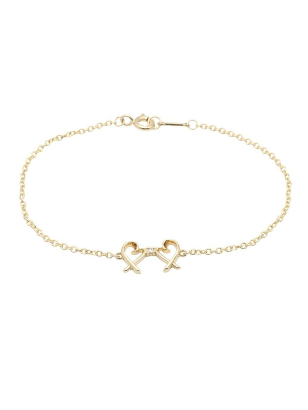 Tiffany & Co Bracelet Double Loving Heart Loving Diamond 15 18k